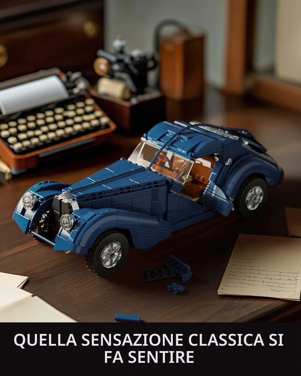 Nifeliz Atlantic, Set di costruzione di auto sportive per adulti, in scala 1:14, modello Grand Tourer vintage, da collezione, modello di costruzione di veicoli classici, regalo per gli amanti delle