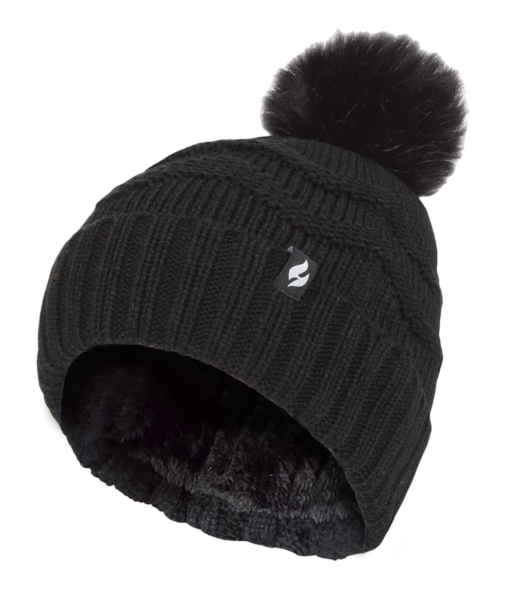 Womens Winter Thermal Pom Pom Hat -