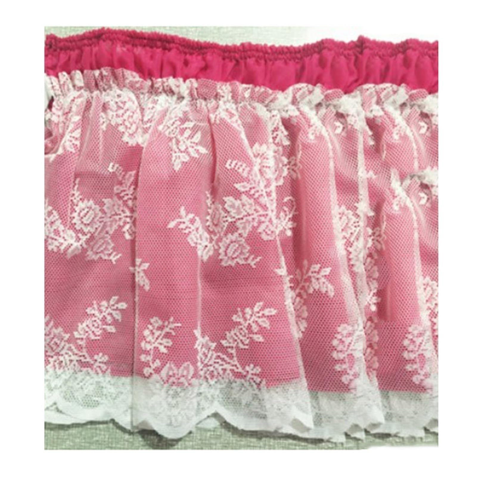Fitted Bed Valance Sheets Rufflled Bed Skirt Flowers Decor Bed Skirt For Wedding Lit Lace Bed Skirt Elastic Bed Cover Bedspread Without Surface Base Bed Skirt Double(Rose,200x200x40cm)