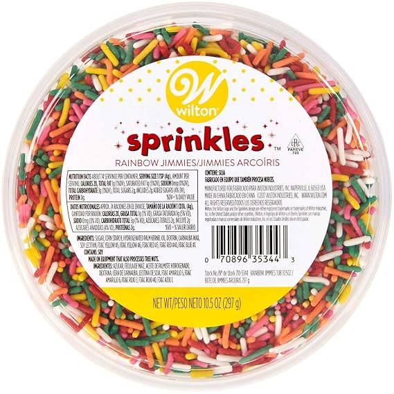 Jimmies Sprinkles 10.5oz Tub-Rainbow