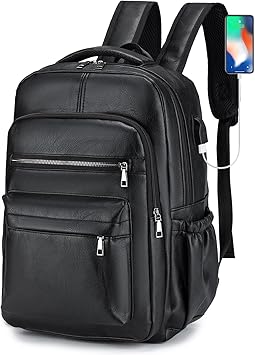 Zaino Da Viaggio In Pelle 40x30x20cm - Bagaglio A Mano Wizzair, Porta PC 15.6", Antifurto E Impermeabile - Foto 13