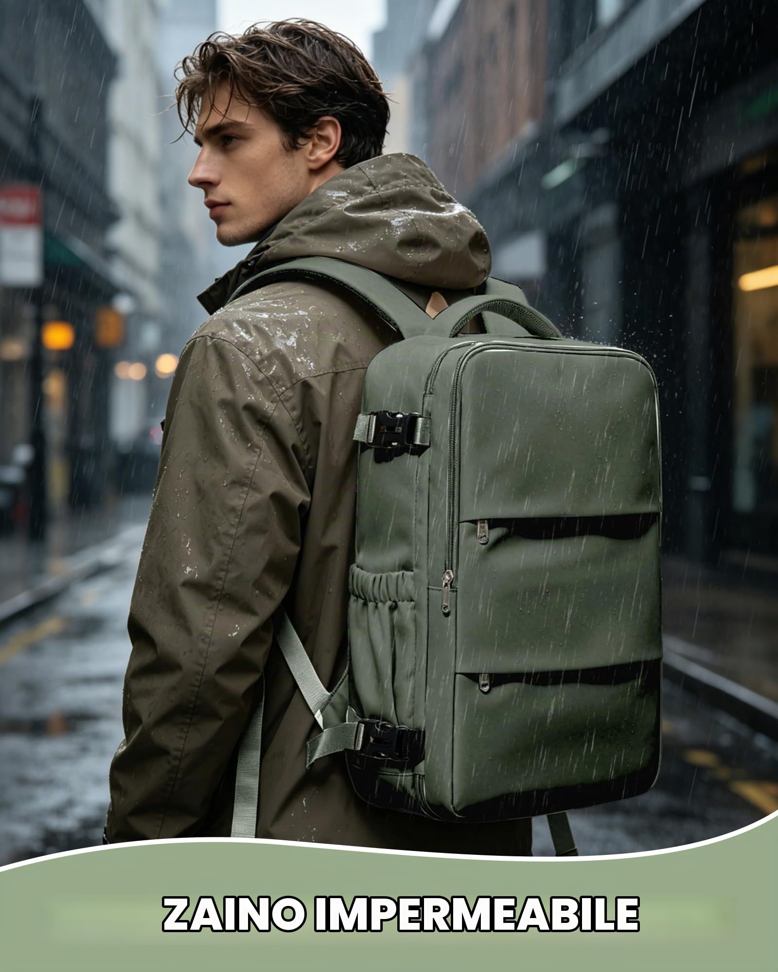 SZLX Zaino Ryanair 40x30x20 Sottovuoto con pompa Zaino da Viaggio 40x30x20 | Bagaglio a Mano 40x30x20 Wizzair Donna Uomo Borsa da Cabina per Easyjet Adatto a Laptop da 14 Pollici Impermeabile per Lavoro