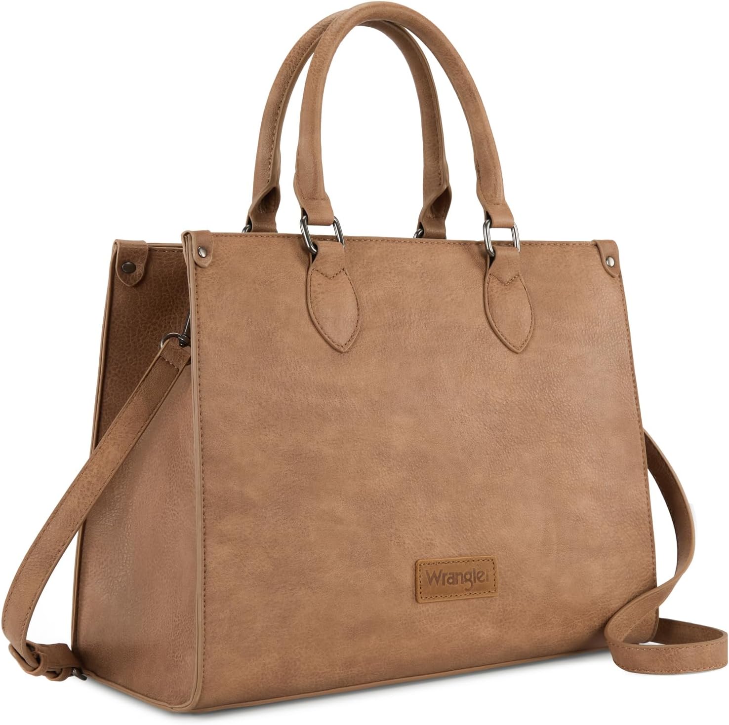 Montana West X Wrangler Large Tote Bag for Women, Western Purse Work Shoulder Handbag with Crossbody Strap