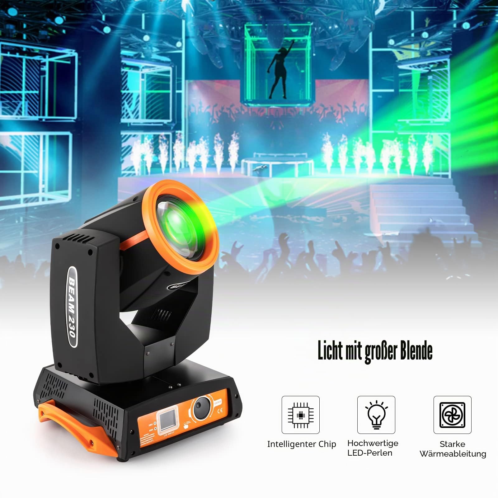 7R Zoom Moving Head Beam Sharpy Bühnenbeleuchtung 16+8 Prisma DMX Party DJ 230W
