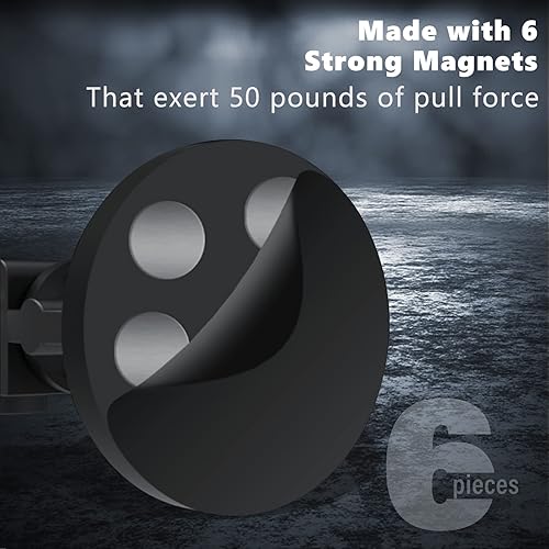 Miniatura 3 de Soporte magnético para teléfono de gimnasio, base magnética resistente, atrae a la superficie de metal ferroso, diseñado para gimnasio, tanque de