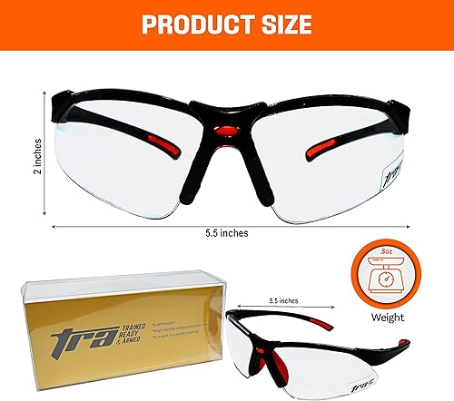 Miniatura 7 de Trained Ready Armed Anteojos de seguridad para mujeres y hombres  ANSI Z87.1 transparentes antiarañazos resistentes a los rayos UV gafas de