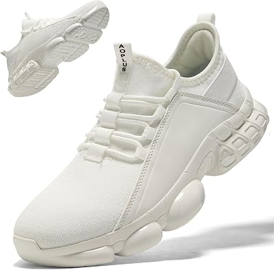 Mens Walking Shoes with Arch Support, Gym Workout Sneakers for Men, Breathable Mesh, Non-Slip Cushioning Sole, for Walking, Jogging, Tennis