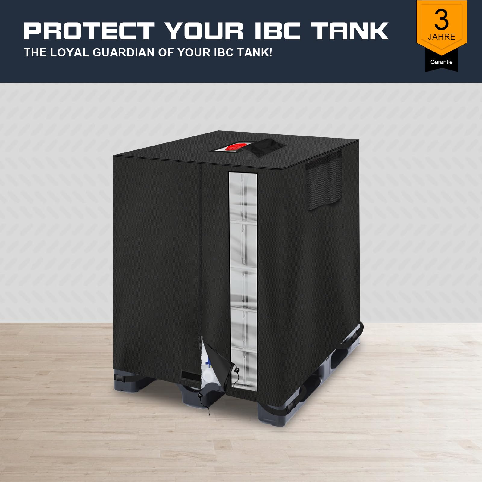 IBC Tank Abdeckung 1000L - Thermohaube Mit Frostschutz Und UV-Schutz
