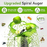 Vista 4 de Cold Press Juicer, Slow Masticating Juicer Machines for Whole Vegetable and Fruit, 4.3" Feed Chute, BPA Free, Quiet Easy Clean Juicer to Unlock