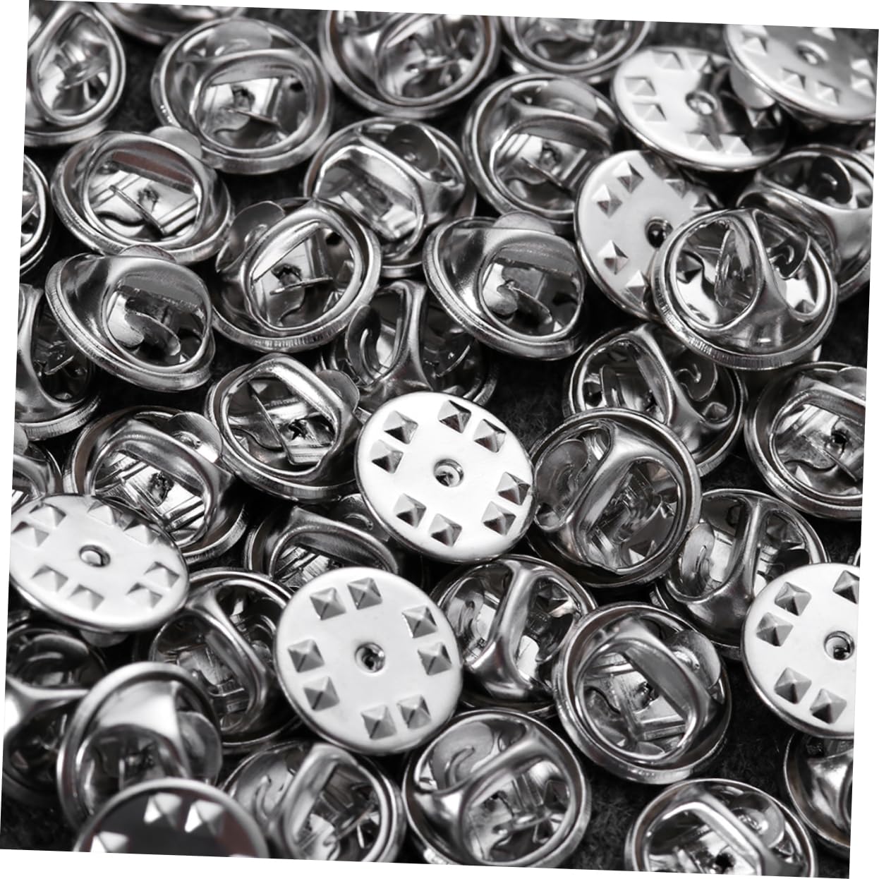 STOBOK 300pcs Lapel Holder Tie Tacks Nickel Base Easy to Use Clutch Back for Brooches Badges and Jewelry Making Sturdy Construction
