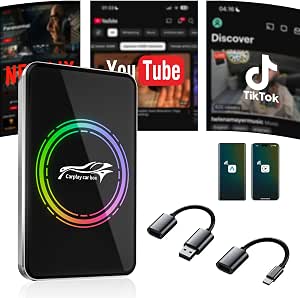 CarPlay AI Box, 3 in1 Wireless CarPlay Adapter, 4GB+32GB