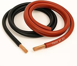 MKGT Set of Red & Black Flexible PVC Cable Wire 110A Amp 16mm2 Battery/Starter/Welding (Red + Black Set, 1 Metre)