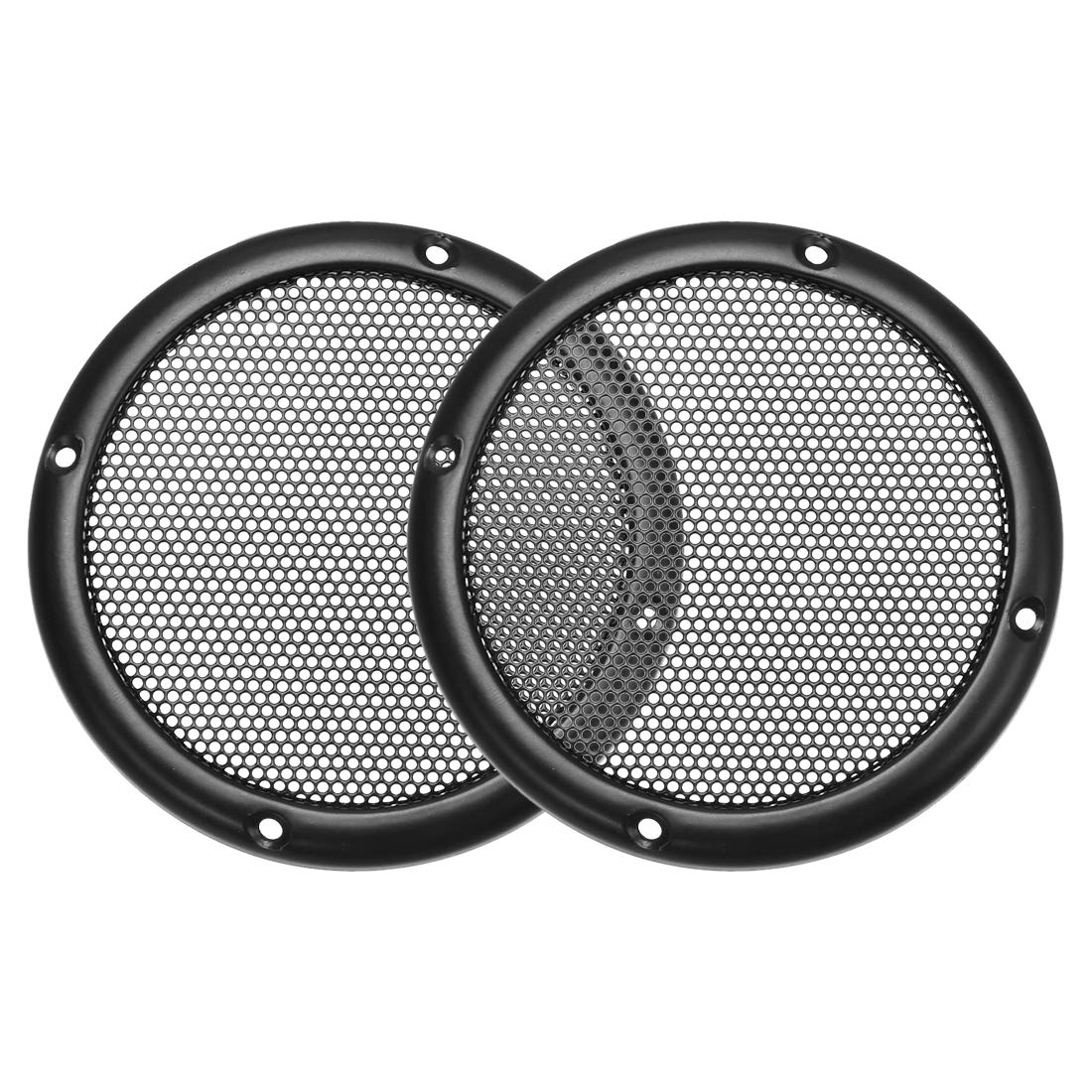 uxcell Speaker Grill Cover 3.5 Inch 96.7mm Mesh Decorative Circle Subwoofer Guard Protector Black 2pcs