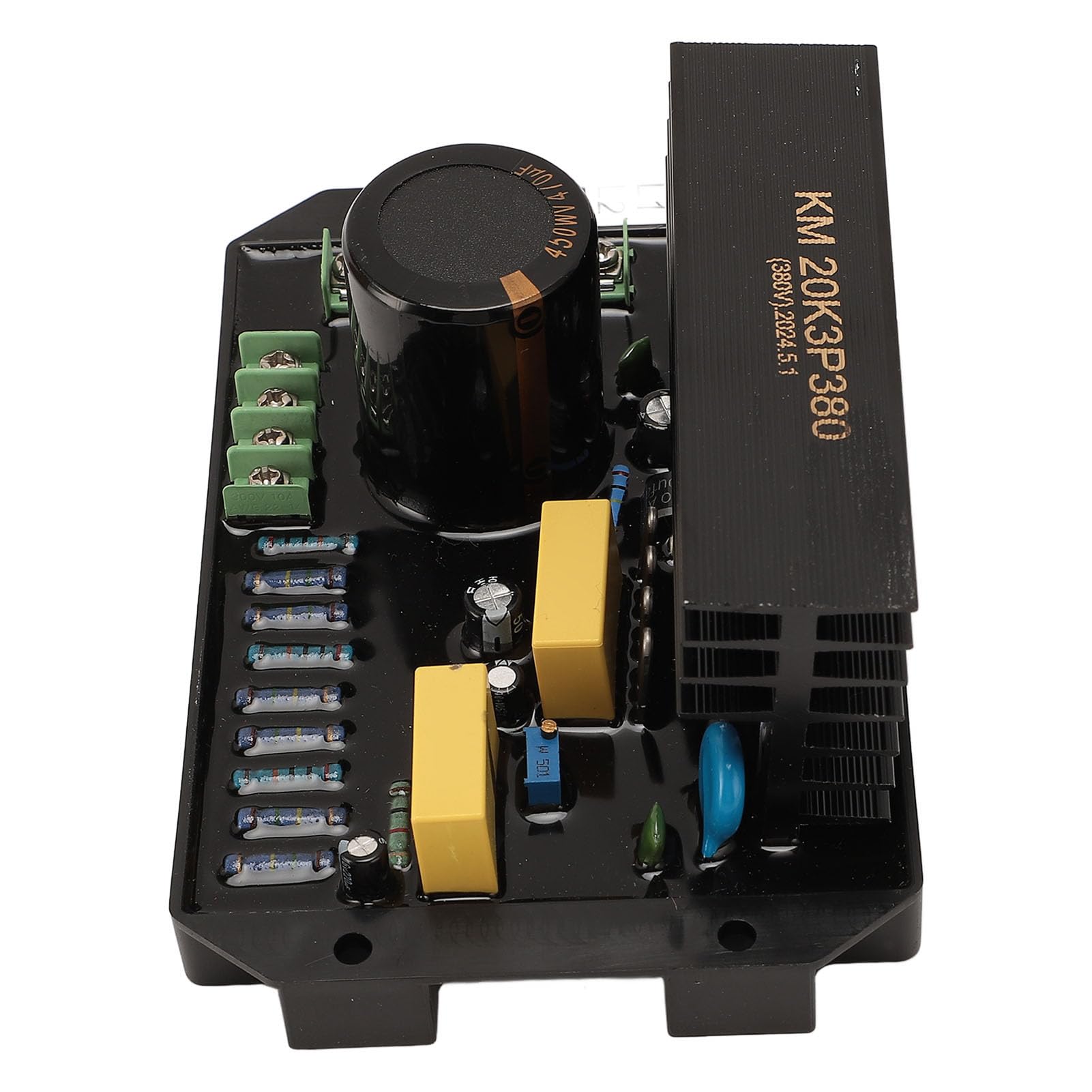 Regulador de Voltaje del Generador de Gasolina Estabilizador de Voltaje Estable y Eficiente para Generador de Gasolina ABS Hierro Aluminio 380V, para Varios Dispositivos Electrónicos