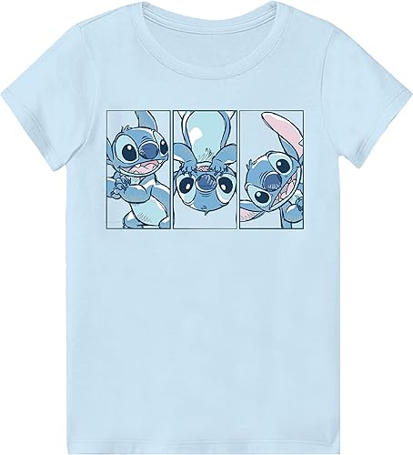 Miniatura 4 de Disney Lilo & Stitch - Juego de 4 piezas para niñas, paquete de 4 camisetas de manga corta para niños y niños pequeños