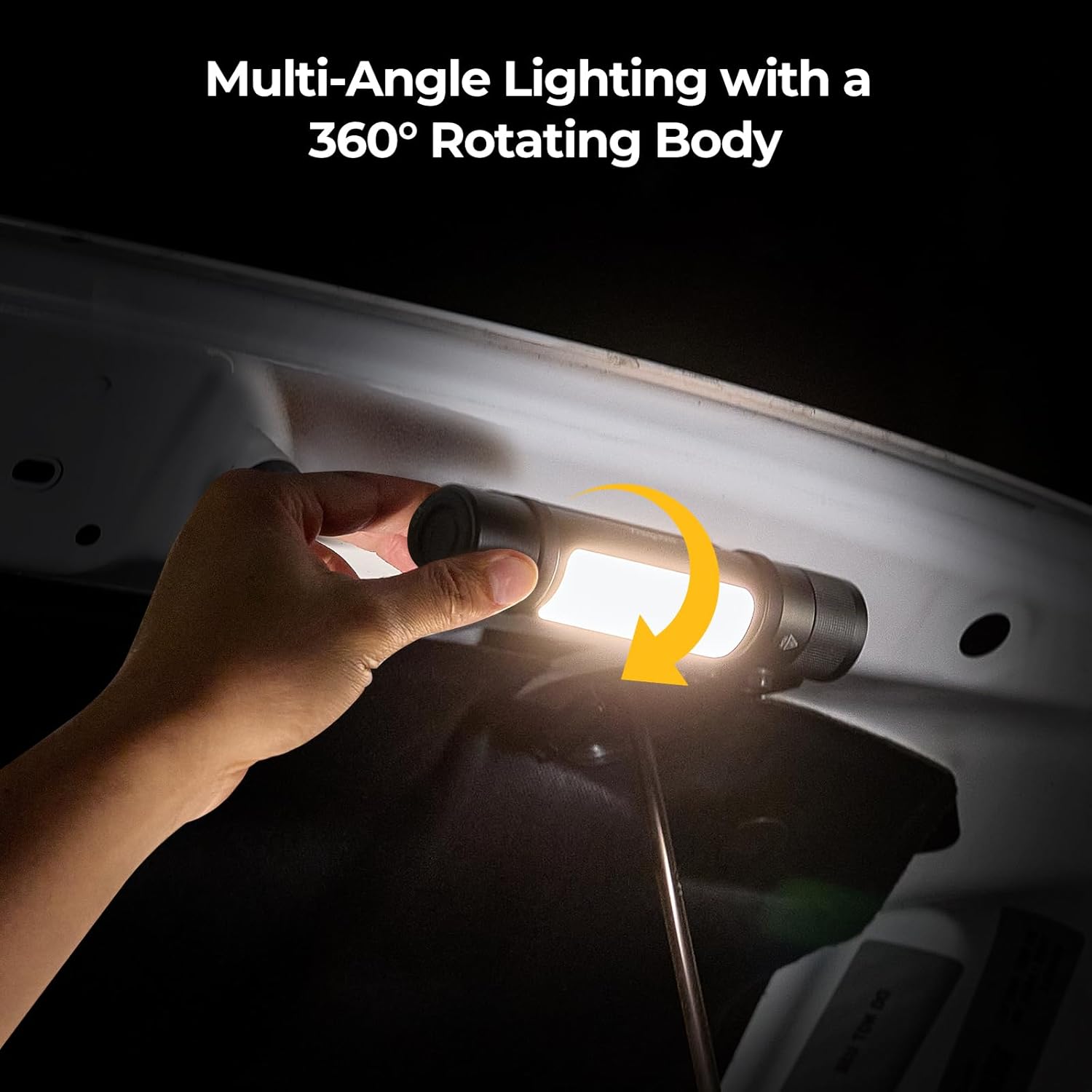 BougeRV Rechargeable Flashlight High Lumens, Battery Powered FlashLight, Bright LED Light Adjustable, Tactical Flashlight Waterproof, Handheld Flash Light for Emergencies Camping Outdoor (Model: FL01)