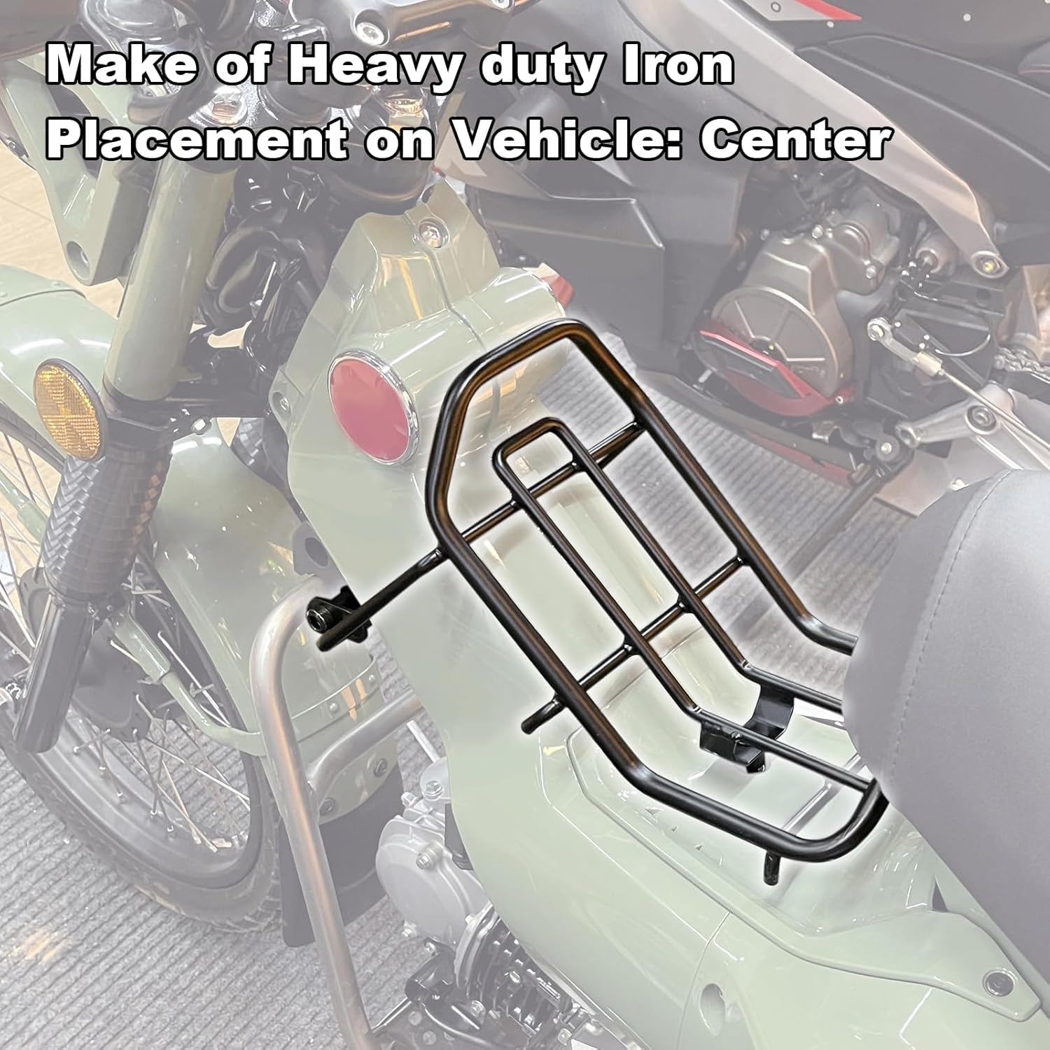 Motorcycle Center Rack Carrier Luggage Rack Holder Bracket Storage Rack for Honda CT125 Trail 125 Hunter Cub JA55 JA65 2020-2025 (Black)