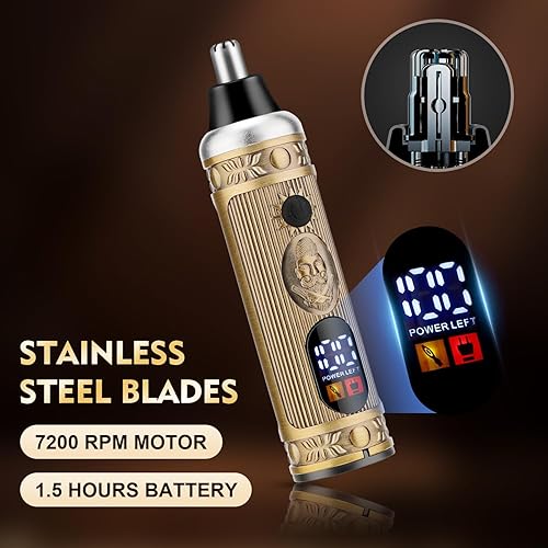 Miniatura 4 de Karrte Kit de aseo profesional mejorado para hombres, maquinilla de afeitar eléctrica y recortadora de nariz, regalos para hombres