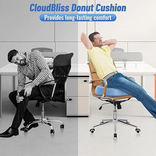 Miniatura 11 de CloudBliss Cojín de asiento con forma de dona para aliviar el dolor del coxis y hemorroides, cojín de espuma viscoelástica para embarazo posparto