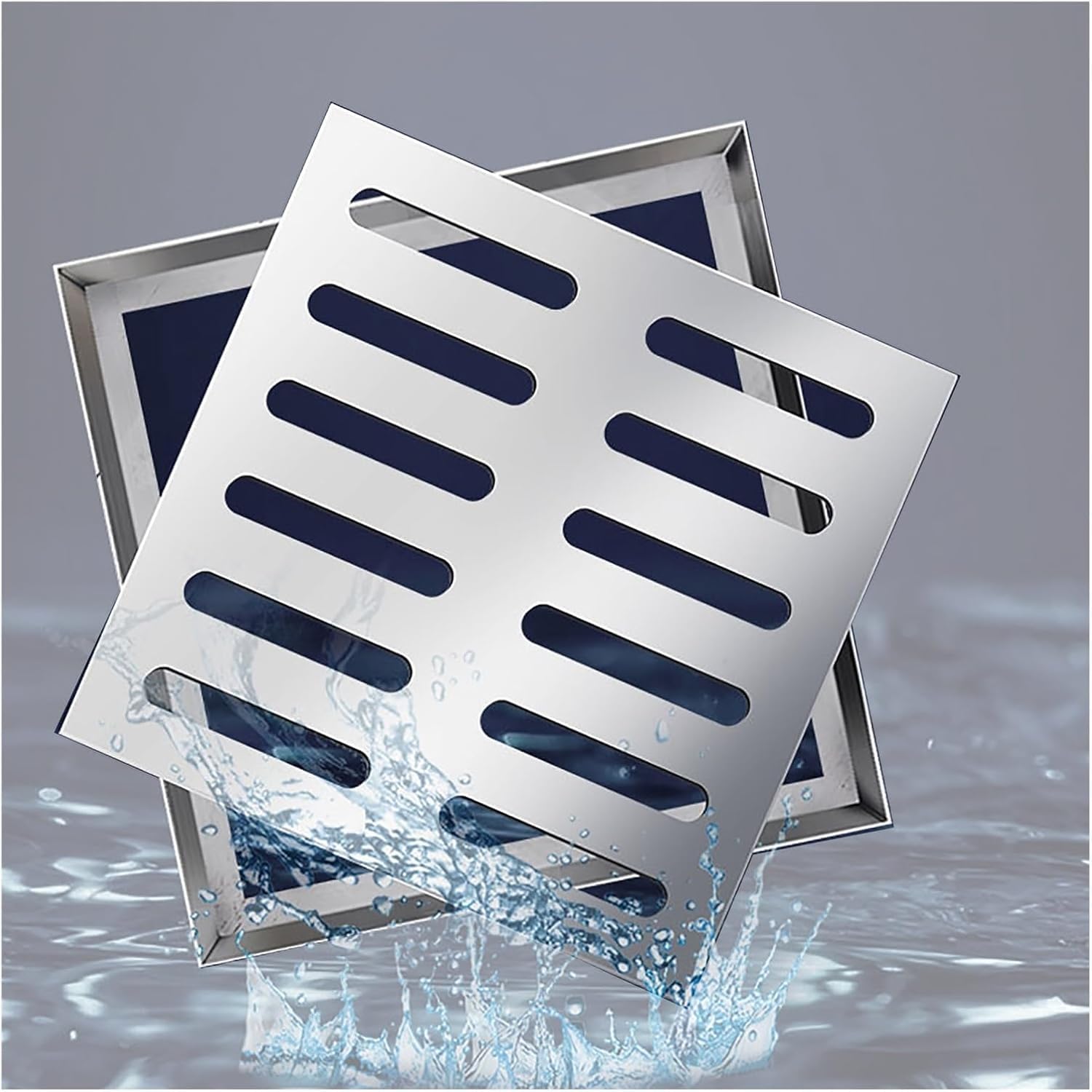 Grille de vidange carrée en acier inoxydable 304 pour un drainage extérieur durable