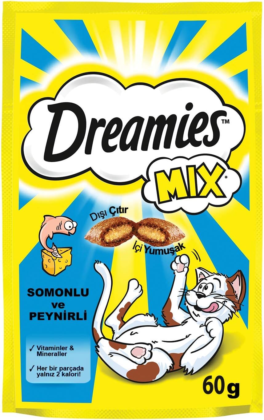 Dreamies Somonlu ve Peynirli Kedi Ödül Maması 60 G x 6 Adet (1 Kutu)