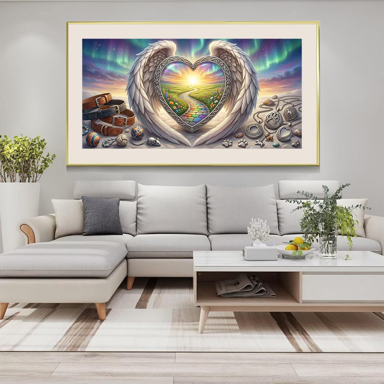 Diamond Painting Landschaft Diamant Painting Bilder Liebe Eckige Steine Full Drill DIY Set Erwachsene Diamanten Kreatives für Erwachsene Mosaik Bastelset für Home Decor Wand Deko, 100x200cm, Cod-846