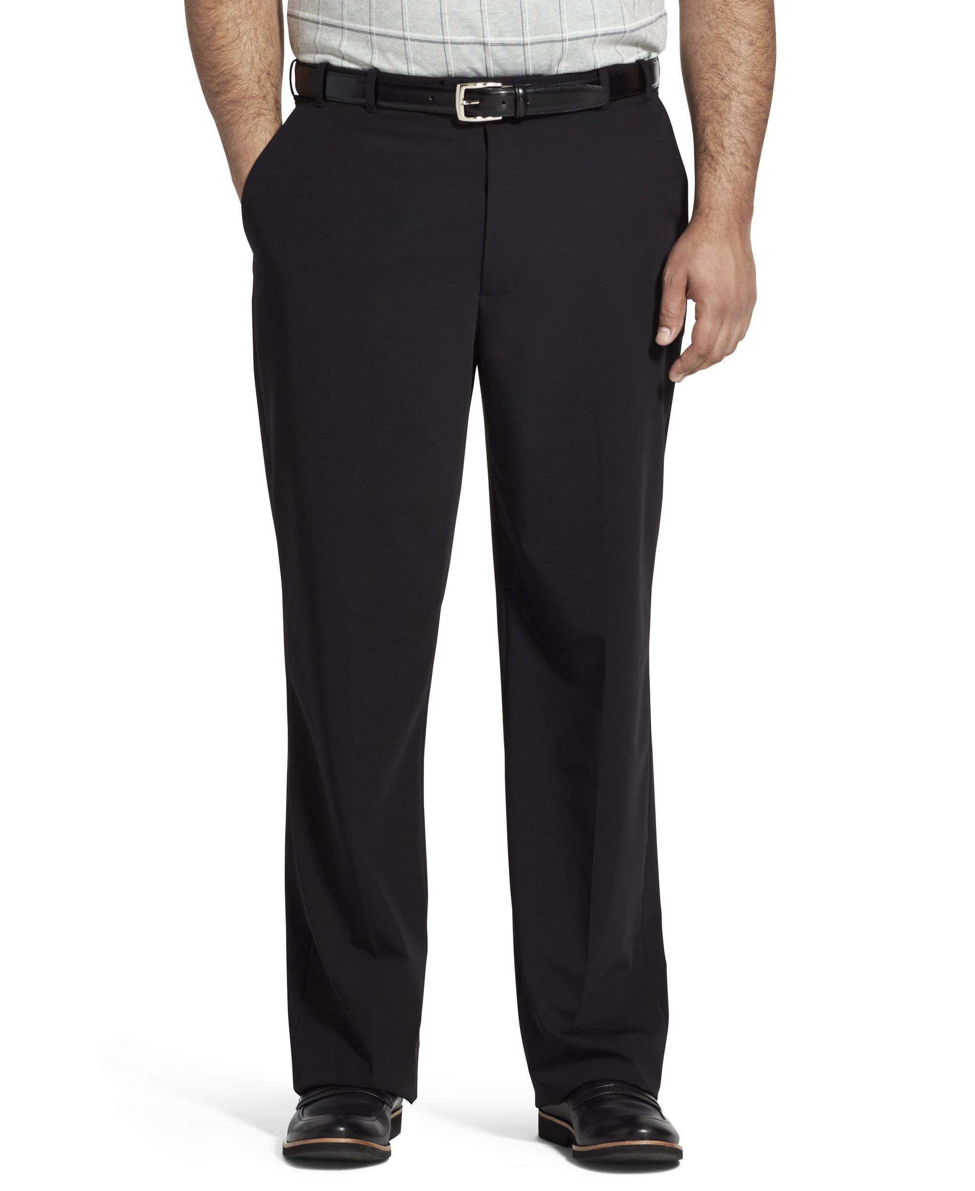 Van Heusen Mens Big and Tall Flex Straight Fit Flat Front Pant