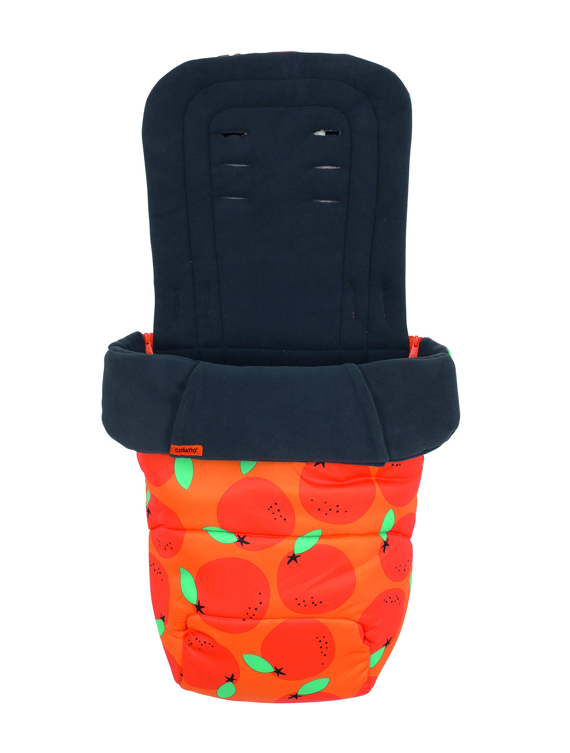 Cosatto Wowee podnóżek, przytulne palce, pikowana wkładka do wózka, zmywalna, pomarańczowa, 0,8 kg