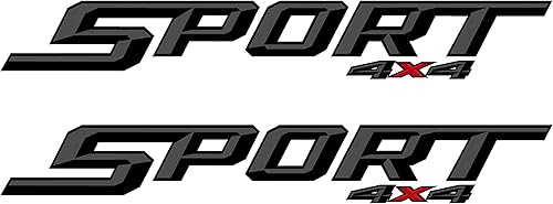 Calcomanías deportivas negras de 4 x 4 se adapta a Ford Trucks 2017-2019, 2 calcomanías incluidas de vinilo de liberación de aire