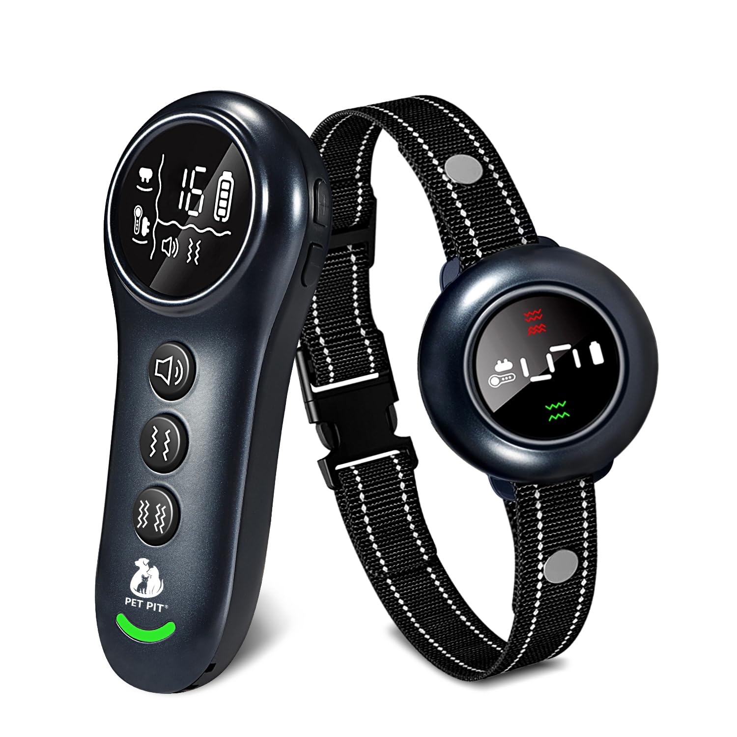 2 in 1 Dog Training Collar and Anti-Bark Collar for Dogs, No Electric Shock, 3 Modes Beeping/Vibration/Strong Vibration, 1000m (3300ft) Range, 5 Sensitivity Levels