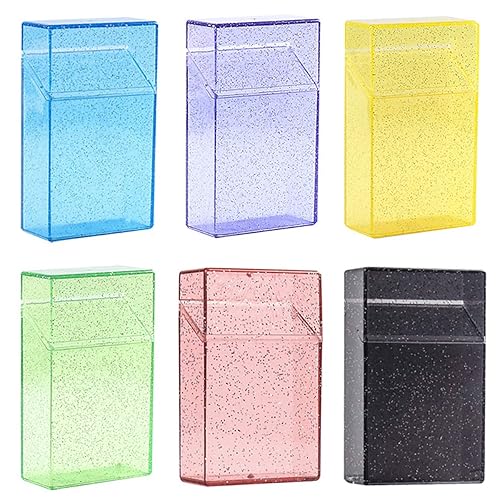 Miniatura 5 de Caja de cigarrillos para cigarrillos de 3.346 in, tamaño King, 20 capacidades, caja de cigarrillos de plástico, transparente, portátil, delgada,