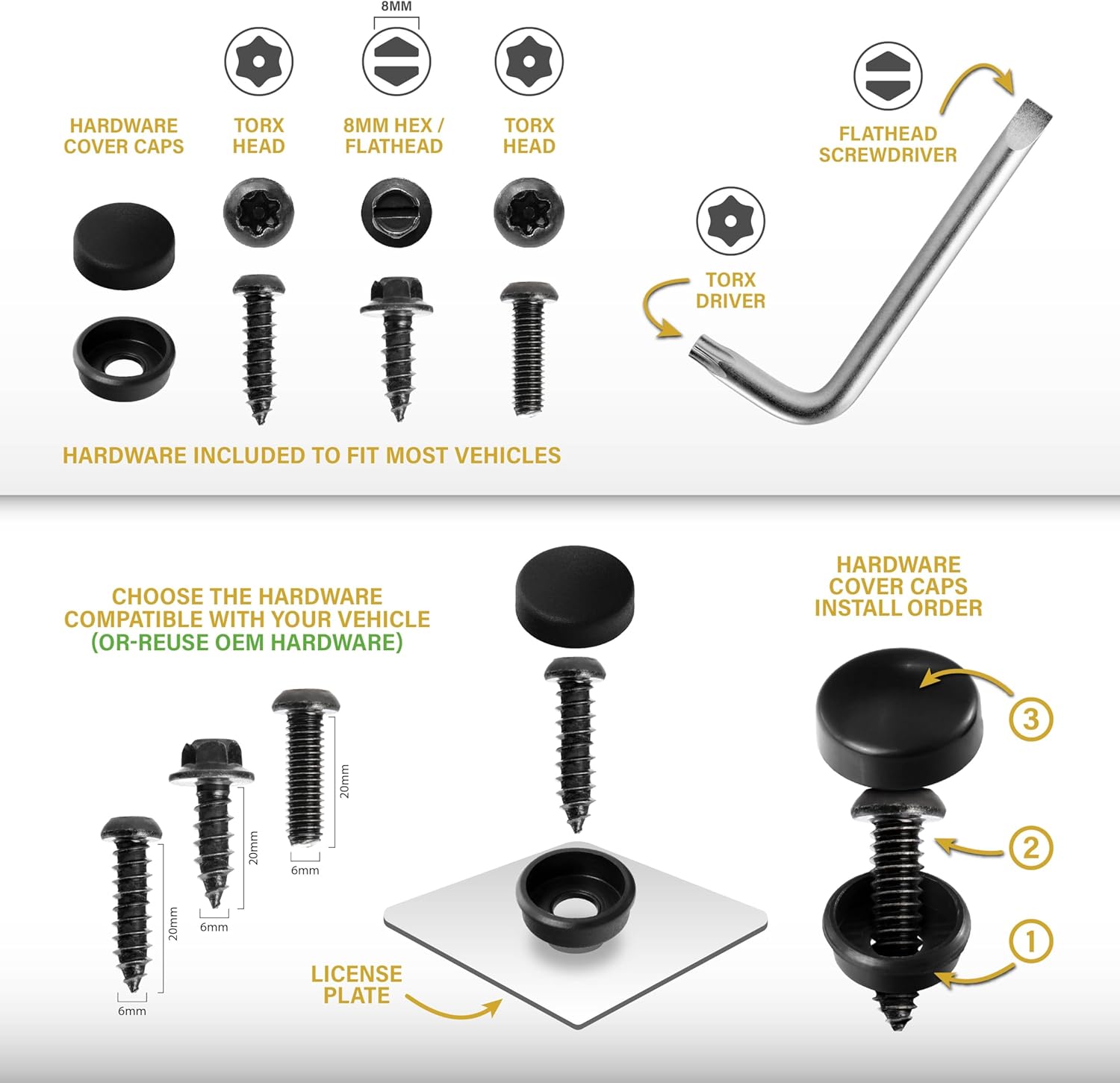 4Runner License Plate Frame – Stealth Black Powder Coat UV Resistant Rust-Proof Steel Plate Holder - One Piece - Compatible with 1984-2025 4 Runner SUV (3D RAISED LETTERS with MOUNTING HARDWARE)