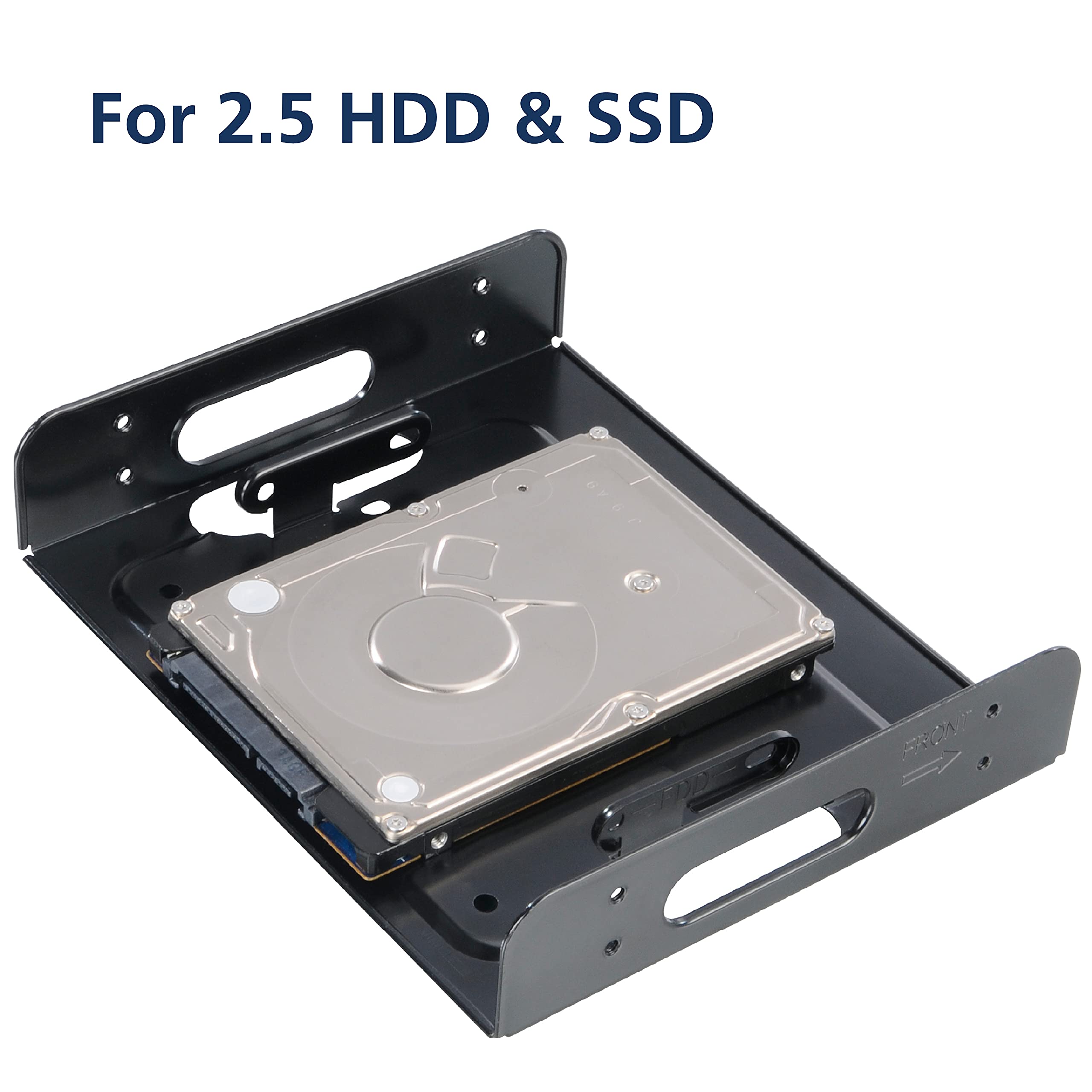 Adaptateur SSD/HDD Akasa – Pour Baie 5,25" – Compatible 2,5" Et 3,5" – Coussinets Anti-vibration – Lot De 2