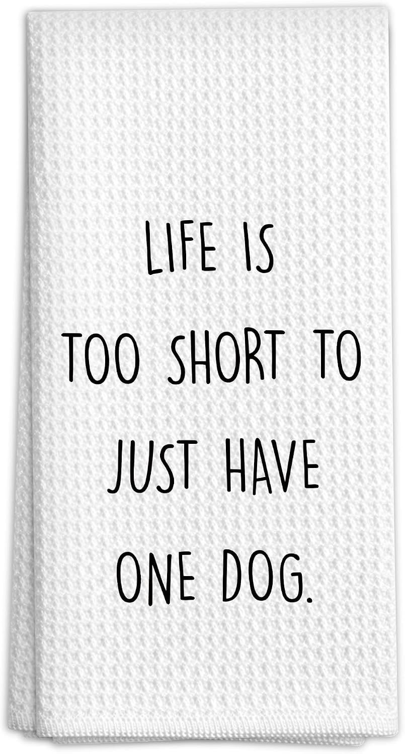 Dogs Theme Kitchen Decor Dish Tea Towels, Xmas Gifts for Family Dog Lovers