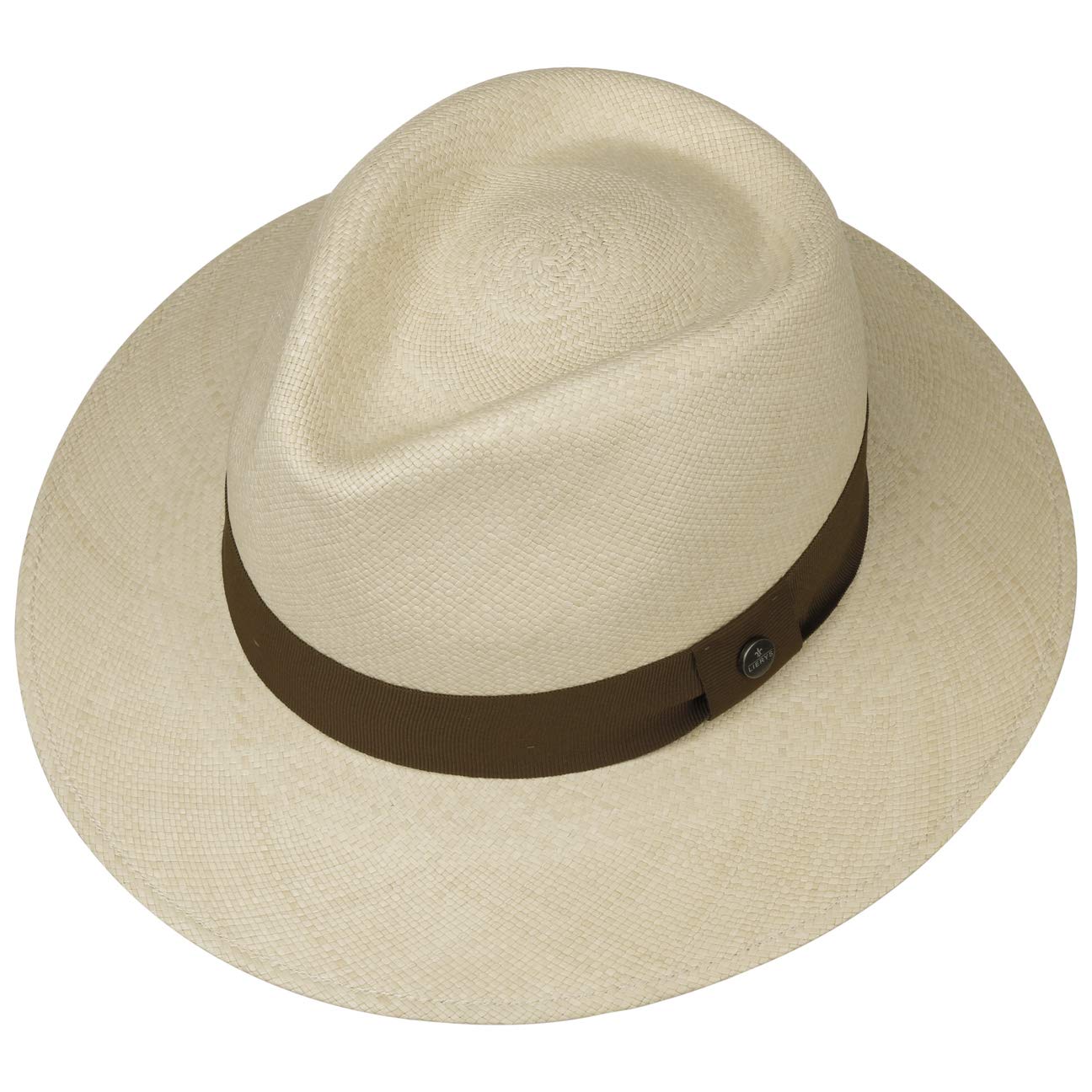 LIERYS Cappello Panama Sophisticated Uomo Donna Realizzato a Mano in Ecuador Estivo Nastro Decorativo in Gros-Grain