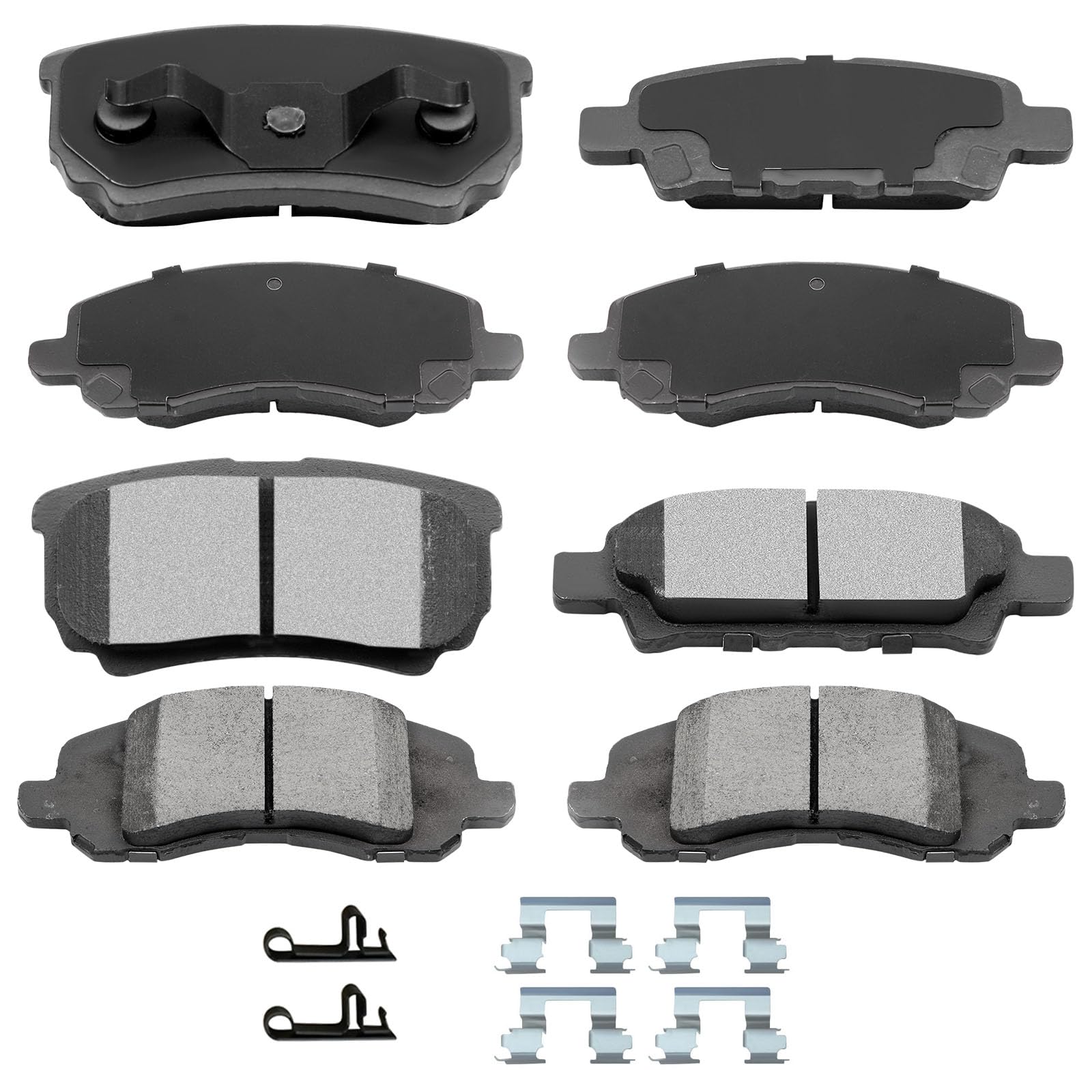 AUTOMUTO 8PCS Front &amp; Rear Ceramic Disc Brake Pads Set D1037 D1285