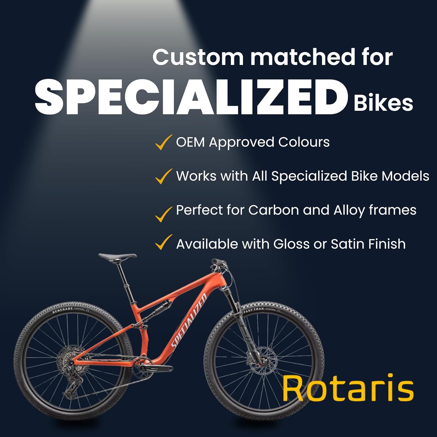 Rotaris Bike Paint for SPECIALIZED – SEA FOAM – GLOSS – Factory-Matched Touch Up Paint Kit – With Primer – Bike Repair Set – Restore Your Bicycle Frame – Easy DIY Repair Kit