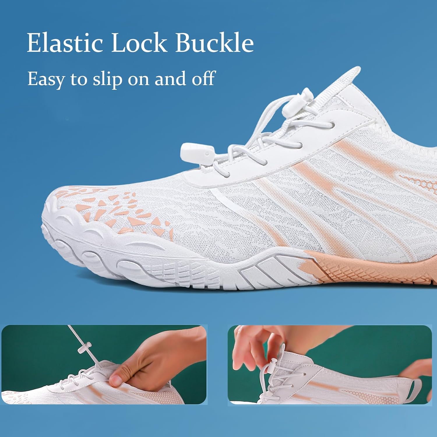 Women's Men's Hike Barefoot Shoes Wide Toe Box Water Shoes Quick Dry Swim Shoe Breathable & Non-Slip for Pool Beach Surf Walk Water Yoga - Image 8