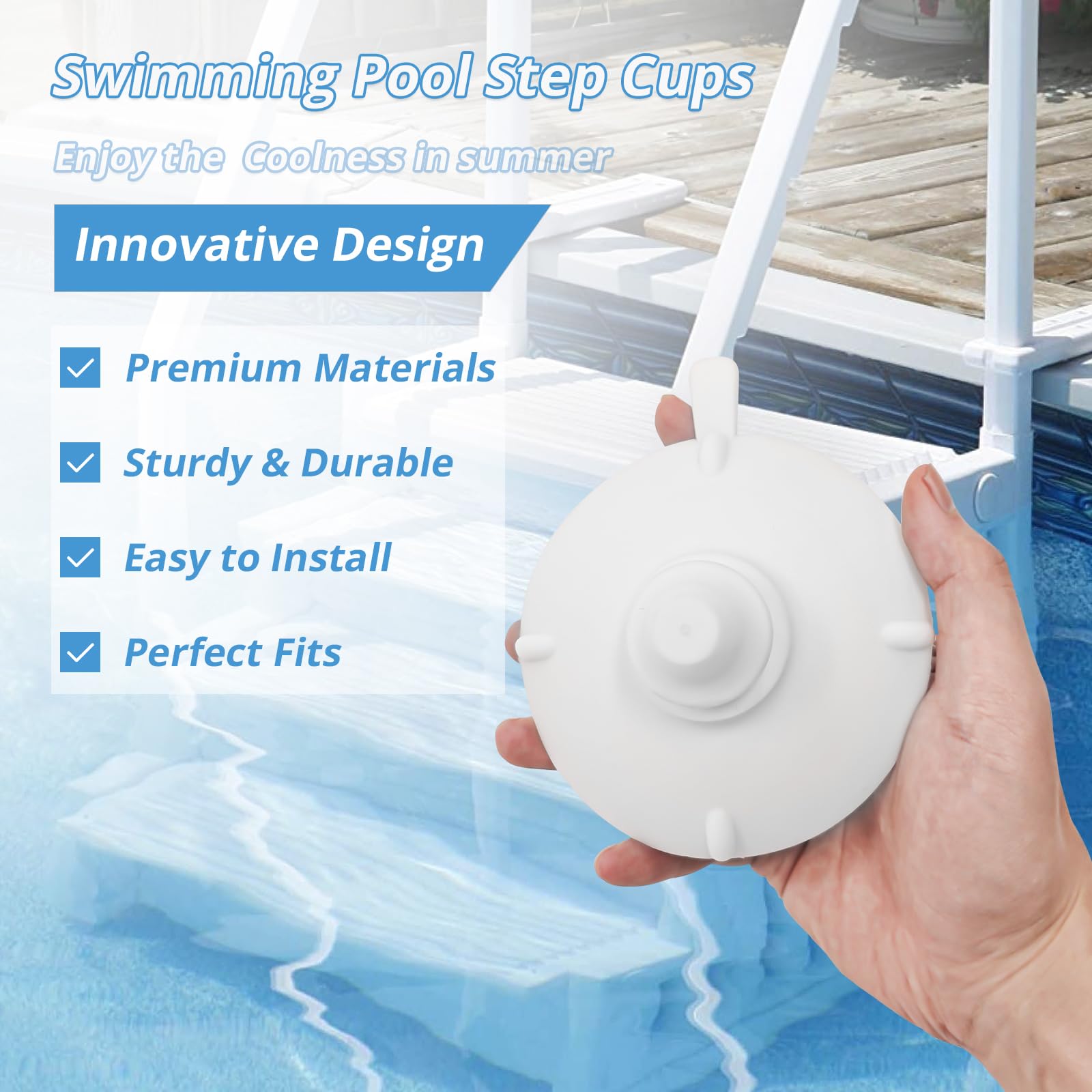 Replacement Step Cup For Innovaplas Swimming Pool Steps - SMOPS Brand, Pool Part 3 thumbnail image