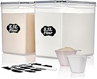 Vista 10 de Vtopmart Contenedores de almacenamiento de alimentos de 2.5 litros/84.5 onzas, 4 Piezas recipientes herméticos de plástico sin BPA para harina