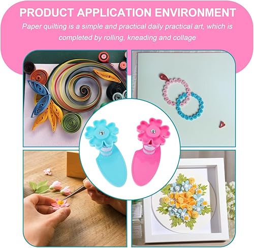 Miniatura 8 de EXCEART 2pcs Quilling Crimper & Winder Machine - Herramienta de mano de plástico para manualidades de papel DIY - Colores surtidos