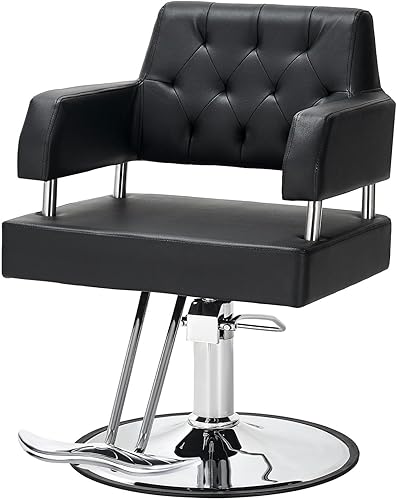 Polar Aurora Silla de peluquero para peluquero con bomba hidráulica, altura ajustable, silla giratoria para el cabello, spa y equipo de belleza
