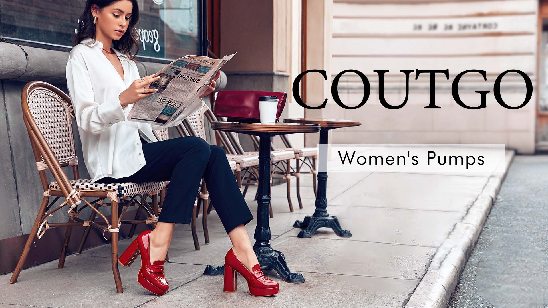 Amazon.com | Coutgo Womens Platform Heels Loafers Chunky High Heel