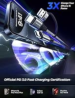 Vista 4 de Cable AINOPE USB C a USB C, Cable USB C de 1.8 m de Carga Rápida con Adaptador USB a USB C, Cable USB a USBC de 60W para iPhone 17 Pro Max Air, Negro