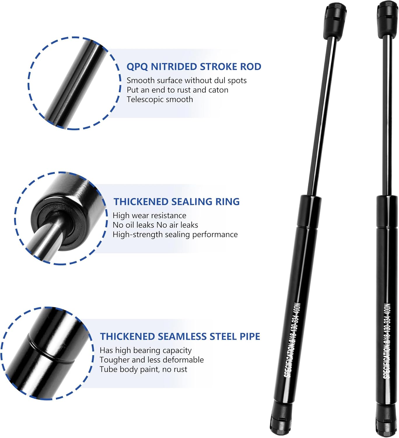 Hood Struts for 2024 2025 2026 Toyota Tacoma Accessories, Front Hood Shocks Lift Supports Spring Fits for 2024+ Tacoma and 2025+ Toyota 4Runner Accessories 2 Pack