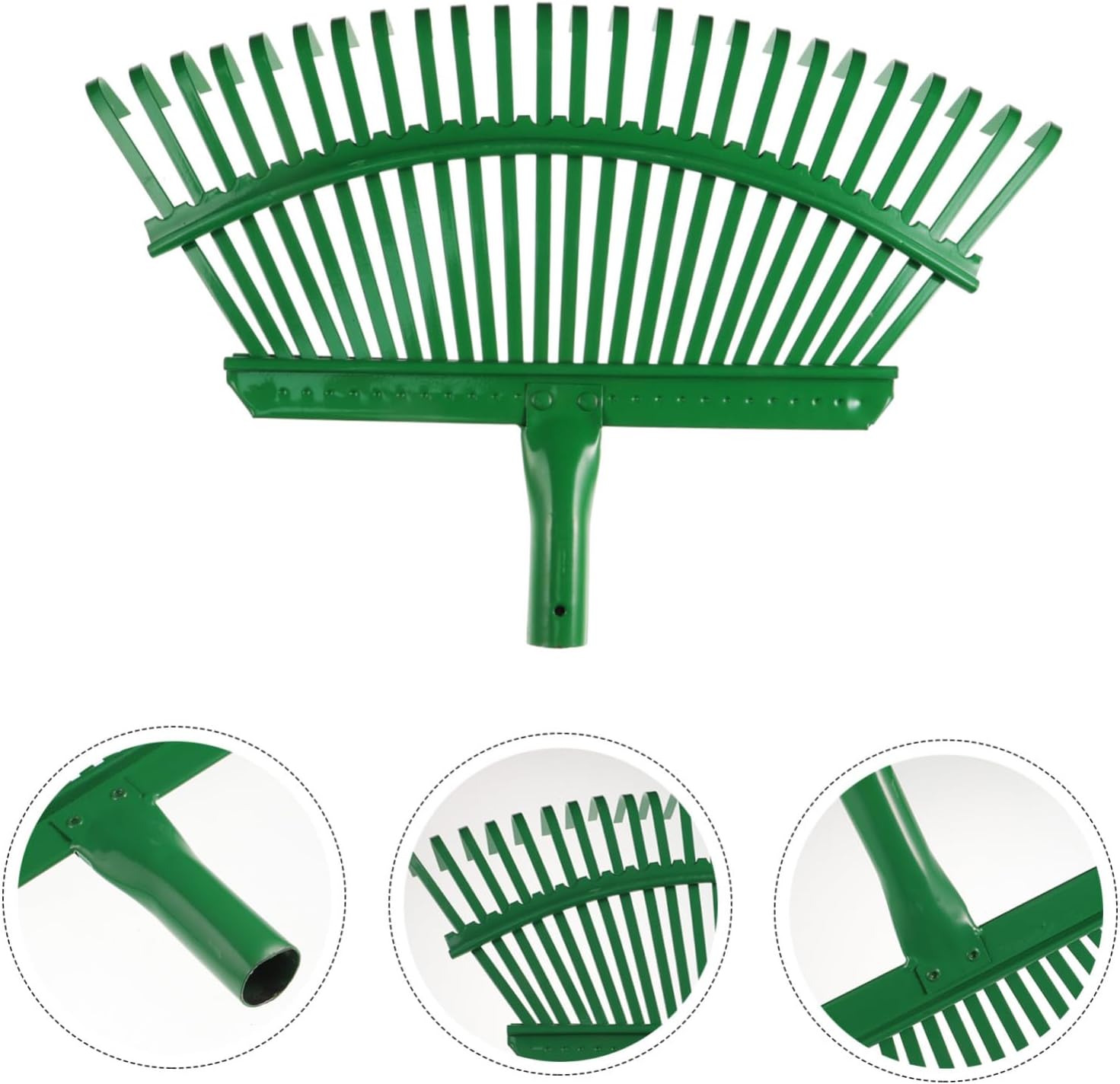 TOYANDONA Heavy Duty Garden Leaf Rake with Tooth Thick Flat Tines for Efficient Lawn and Shrub Cleaning Outdoor Gardening Tool for Quick Leaf Removal and Maintenance