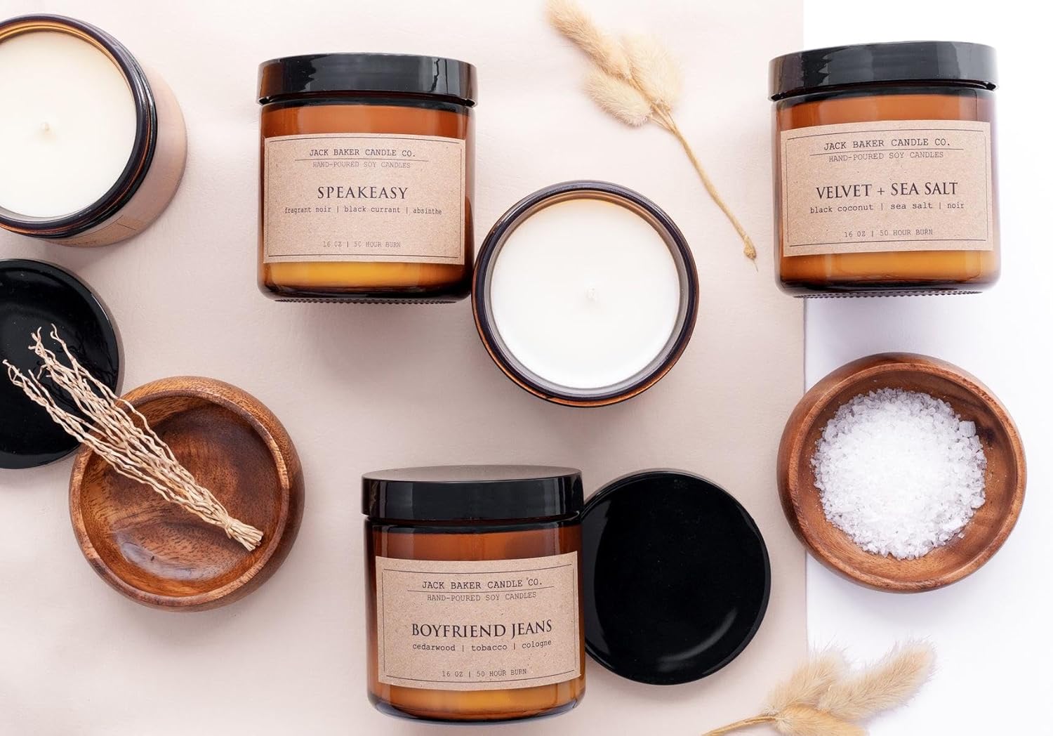 Jack Baker Candle Co. - 16 oz. Velvet + Sea Salt Apothecary Candle