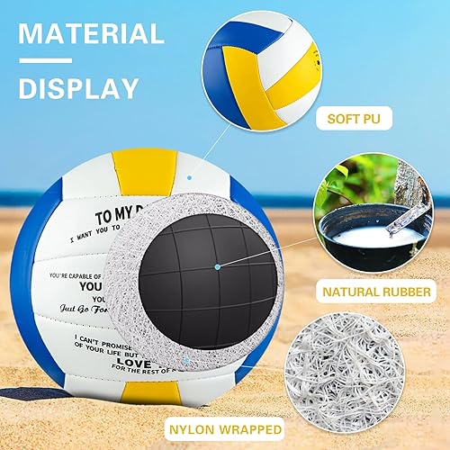 Miniatura 2 de Volleyball Gift for Daughter Personalized Indoor Outdoor Sports Balls,Engraved Message Volleyballs Official Size 5 Birthday Presents from Mom
