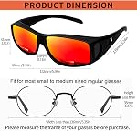 KANASTAL Lunettes de soleil sur les lunettes pour hommes Femmes Envelopper autour Polarized Fit sur les Lunettes de Soleil TR90 Lunettes de soleil Courant Cyclisme