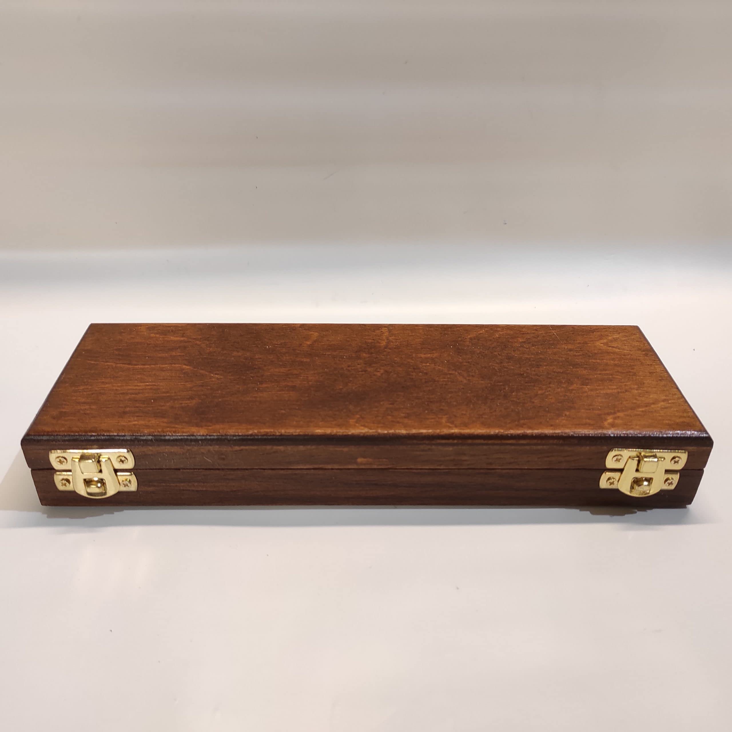 Cofanetto in legno per monete e medaglie da collezione, 4 caselle 50x50 mm, velluto tortora, fatto a mano in Italia – Coins&More